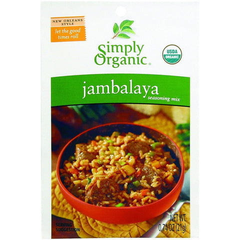 Simply Organic Seasoning Mix - Organic - Jambalaya - .74 Oz - Case Of 12