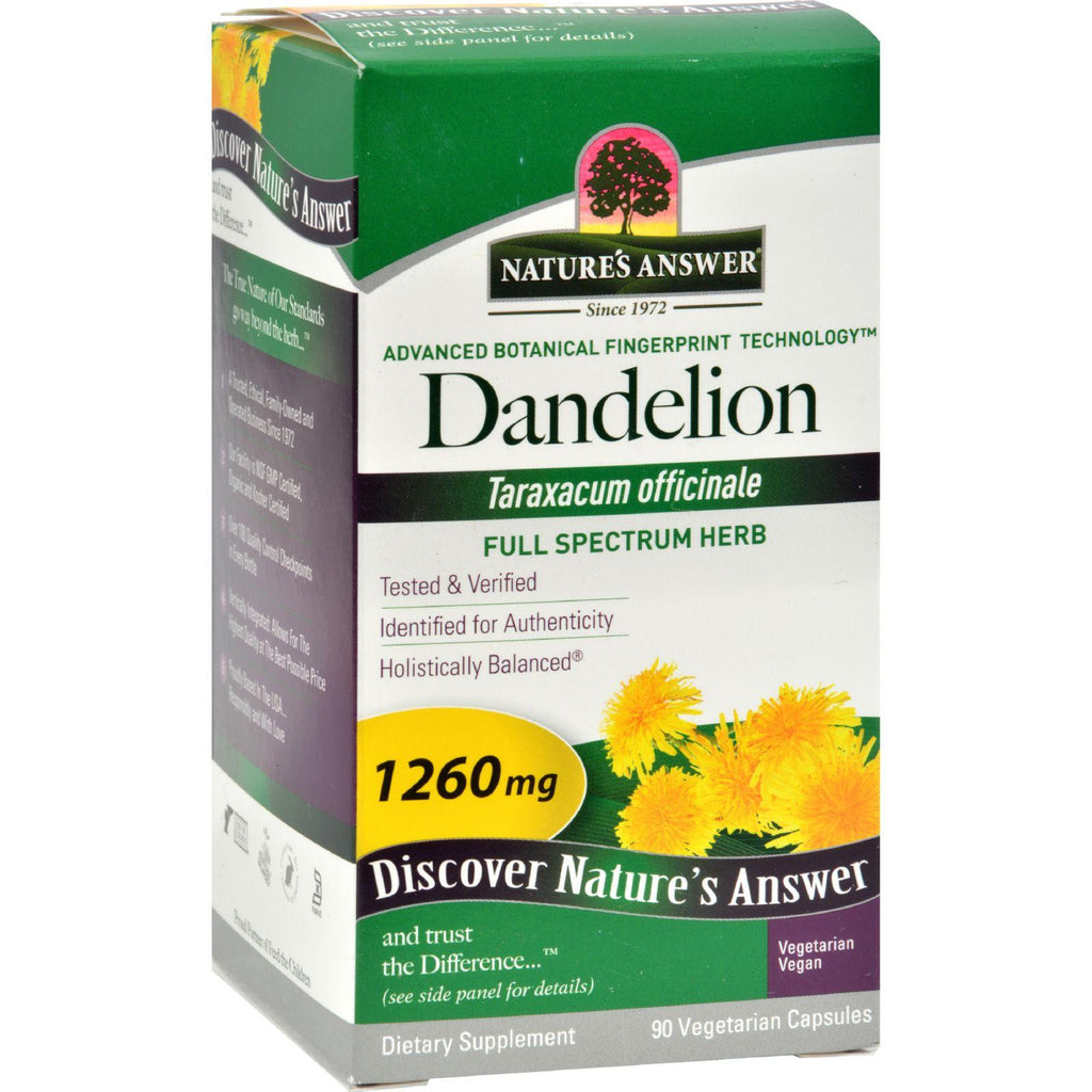 Nature's Answer Dandelion Root - 90 Vegetarian Capsules