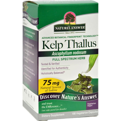 Nature's Answer Kelp Thallus - 100 Capsules