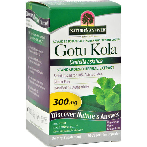 Nature's Answer Gotu Kola Herb - 60 Vegetarian Capsules