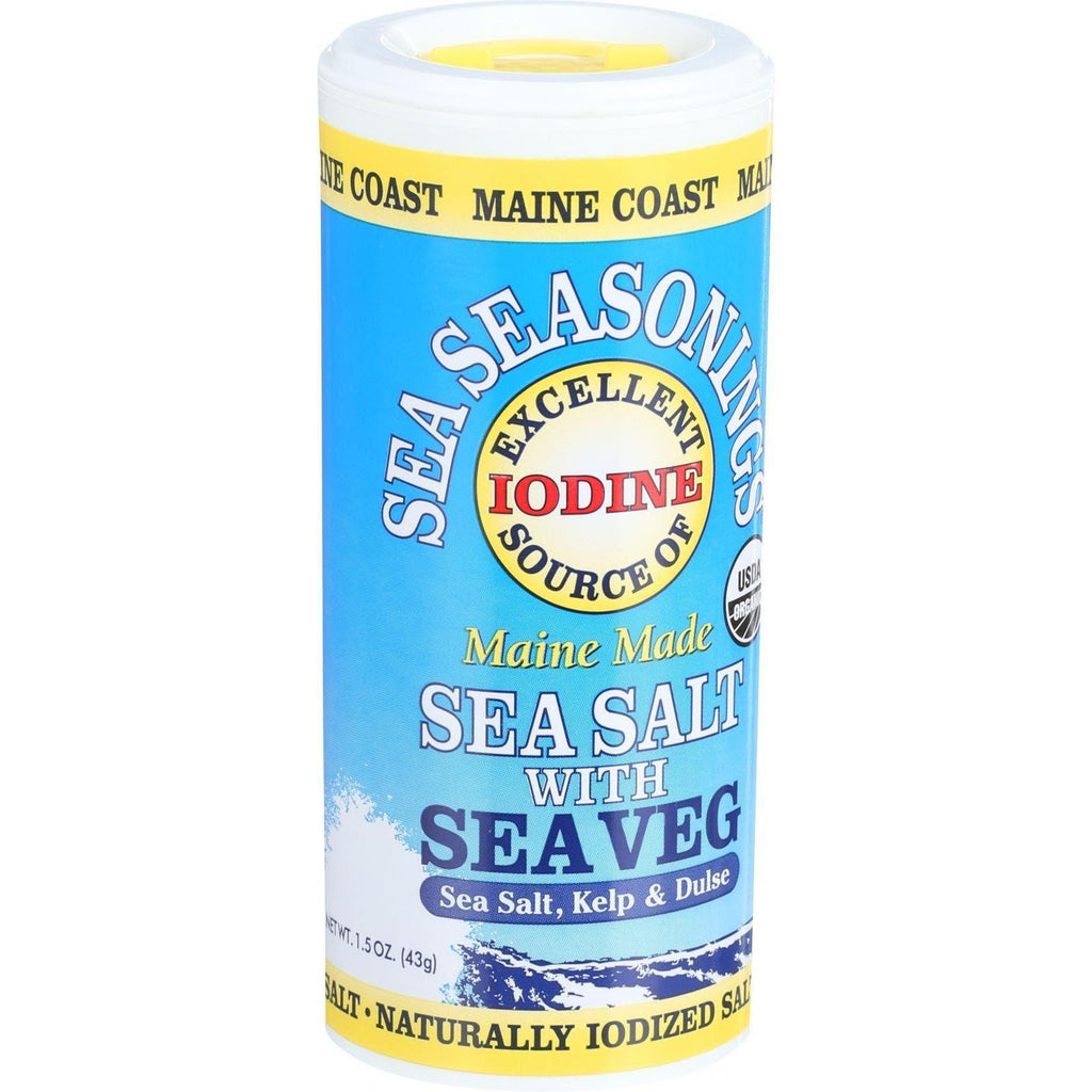 Maine Coast Organic Sea Seasonings - Sea Salt With Sea Veg - 1.5 Oz Shaker