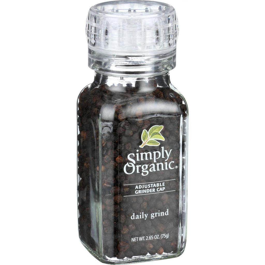 Simply Organic Daily Grind Black Peppercorns - Organic - Grinder - 3 Oz