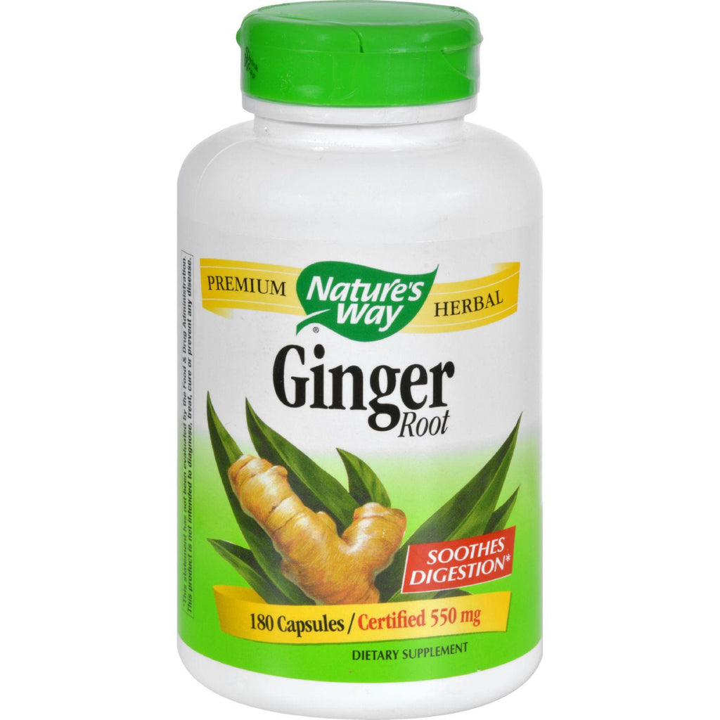 Nature's Way Ginger Root - 180 Capsules