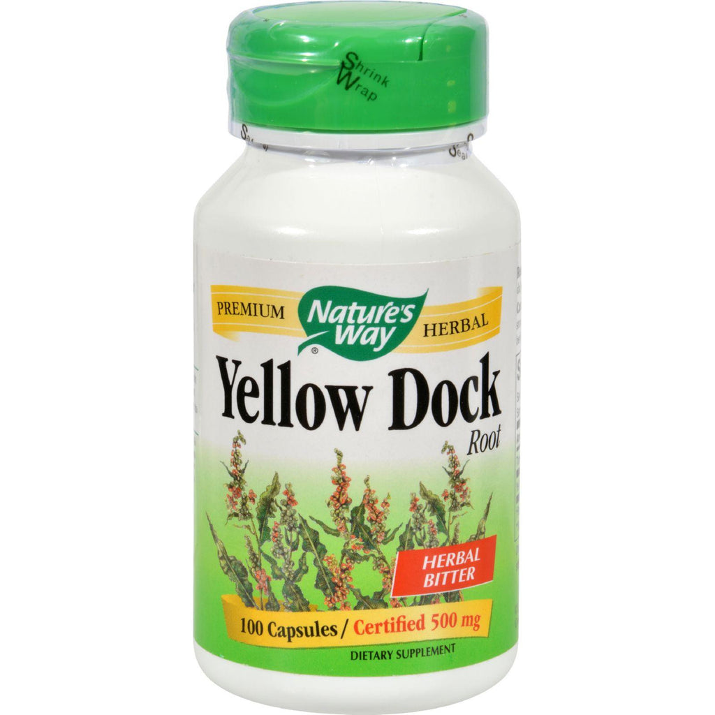 Nature's Way Yellow Dock Root - 500 Mg - 100 Capsules