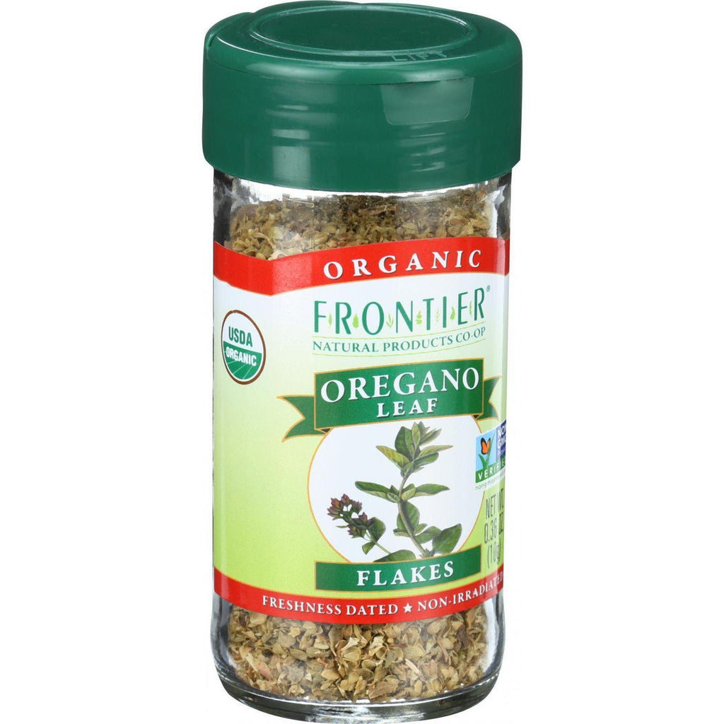 Frontier Herb Oregano Leaf - Organic - Flakes - Cut And Sifted - Fancy Grade - .36 Oz