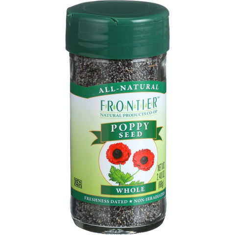 Frontier Herb Poppy Seed - Whole - A 1 Grade - 2.4 Oz