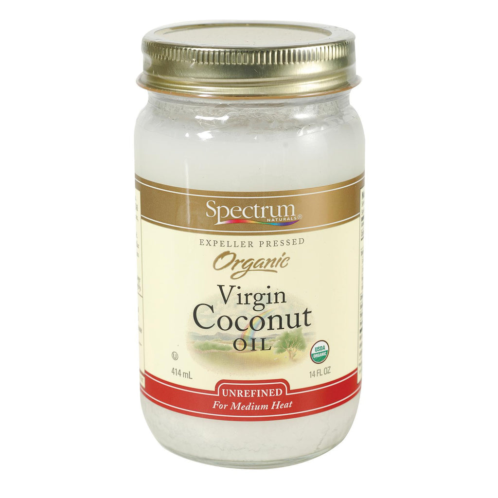 Spectrum Naturals Organic Unrefined Coconut Oil - Case Of 12 - 14 Fl Oz.