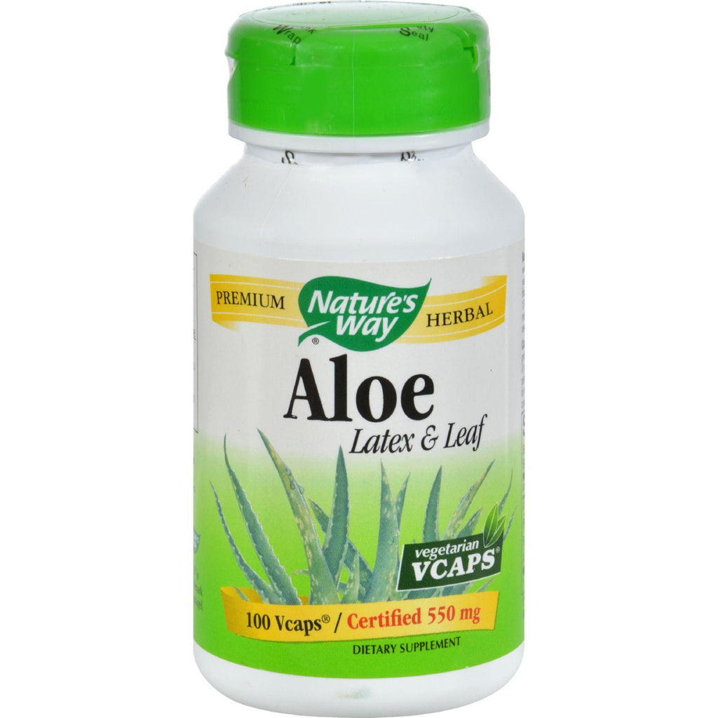 Nature's Way Aloe Vera Latex And Leaf - 100 Vegetarian Capsules