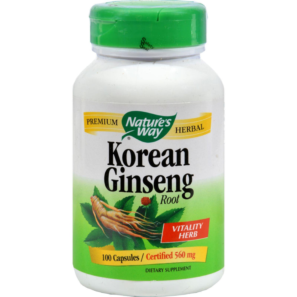 Nature's Way Korean Ginseng Root - 100 Capsules