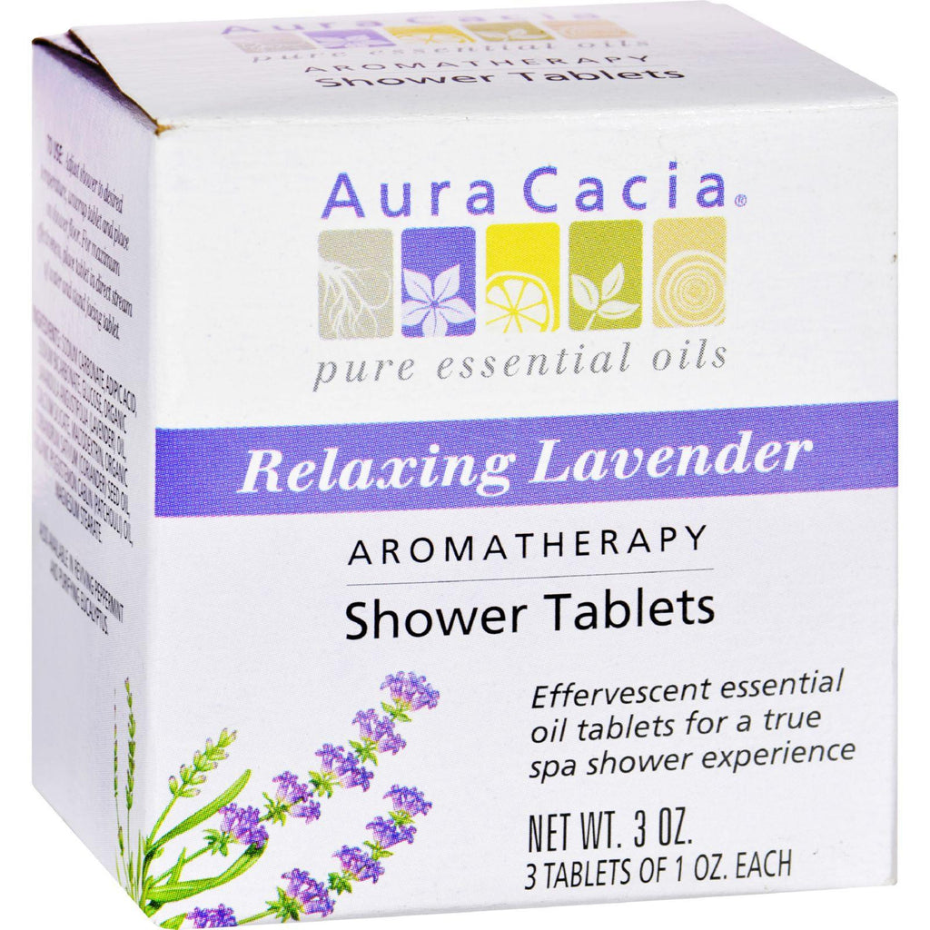 Aura Cacia Aromatherapy Shower Tablets Relaxing Lavender - 3 Tablets