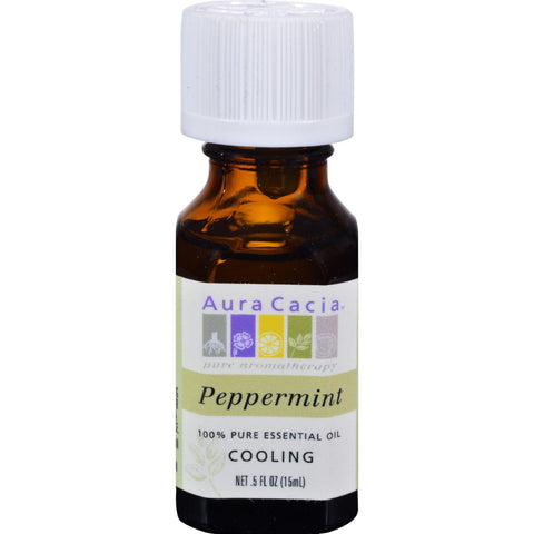 Aura Cacia Pure Essential Oil Peppermint - 0.5 Fl Oz