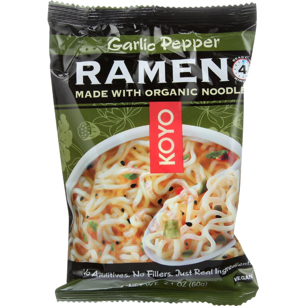 Koyo Dry Ramen - Garlic Pepper - 2.1 Oz - Case Of 12