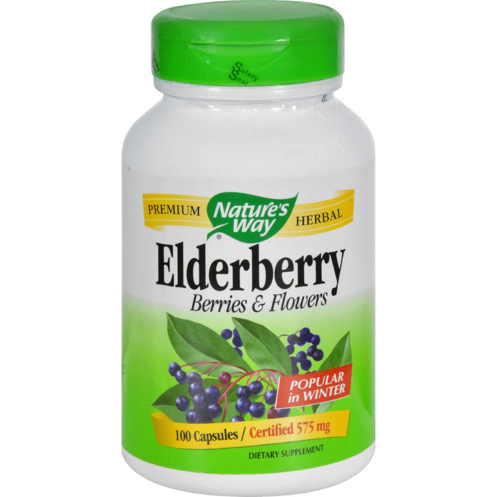 Nature's Way Elderberry Berries And Flowers - 100 Capsules