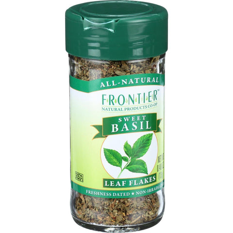 Frontier Herb Basil Leaf Flakes - Sweet - Cut And Sifted - Domestic - .48 Oz