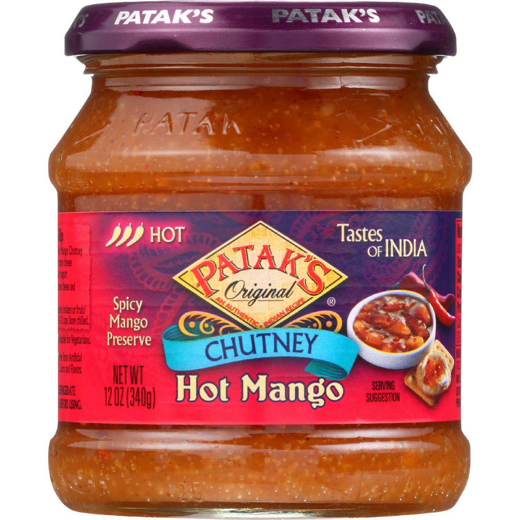 Pataks Chutney - Hot Mango - Hot - 12 Oz - Case Of 6