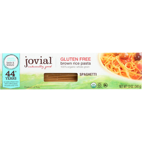 Jovial Pasta - Organic - Brown Rice - Spaghetti - 12 Oz - Case Of 12