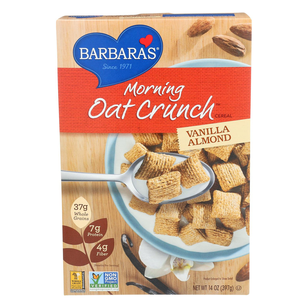 Barbara's Bakery Morning Oat Crunch Cereal - Vanilla Almond - Case Of 6 - 14 Oz.