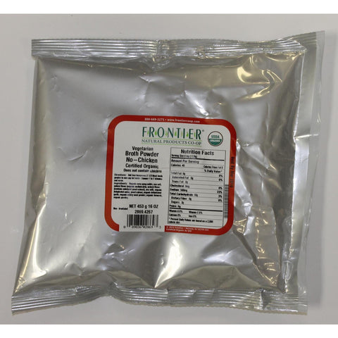 Frontier Herb Broth Powder - Organic - No Chicken - Bulk - 1 Lb