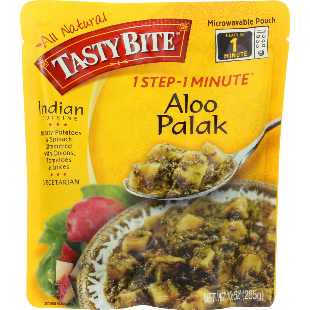 Tasty Bite Entree - Indian Cuisine - Aloo Palak - 10 Oz - Case Of 6