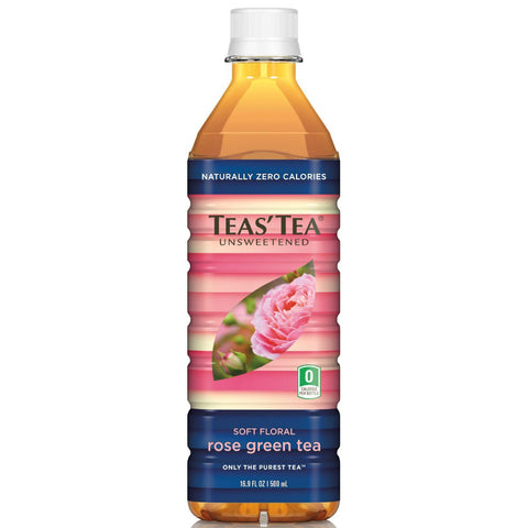 Teas' Tea Unsweetened Rose Green Tea - Case Of 12 - 16.9oz.