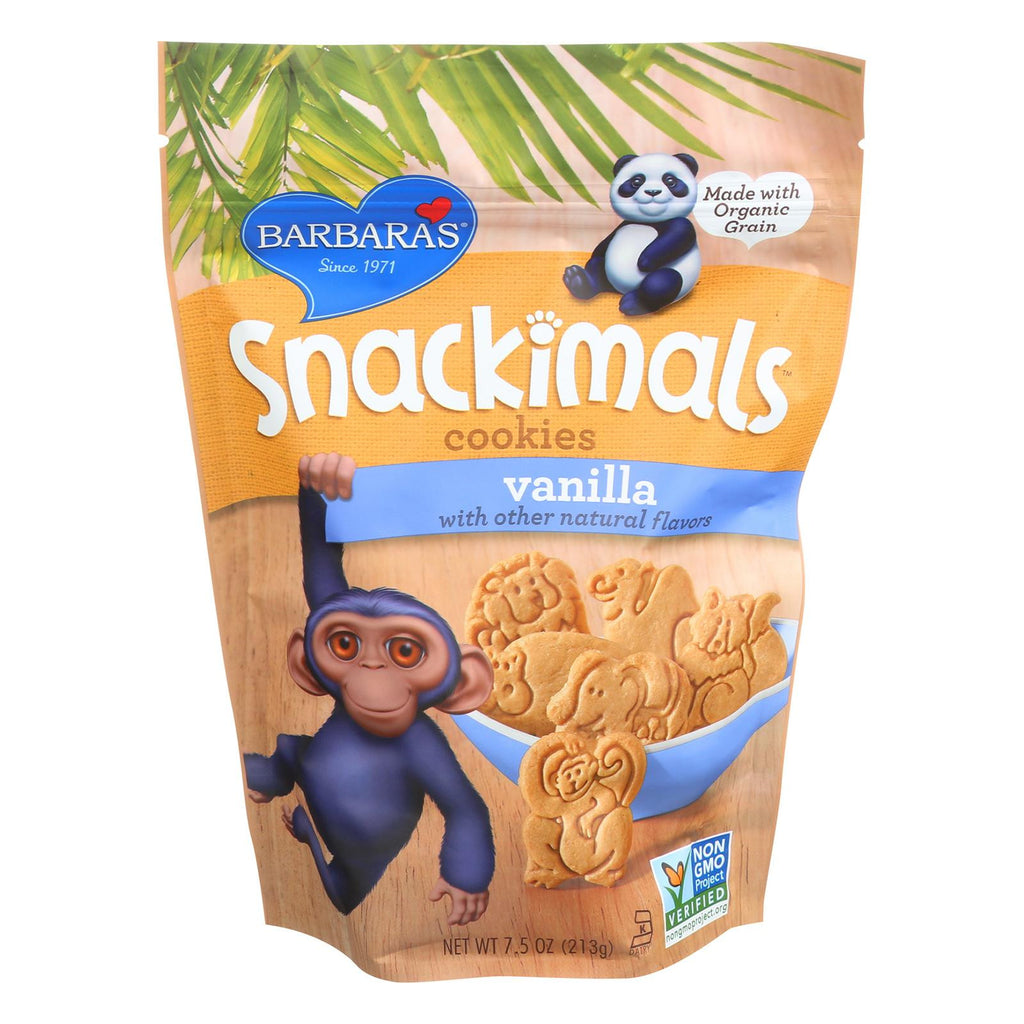 Barbara's Bakery Snackimals Cookies - Vanilla - Case Of 6 - 7.5 Oz.