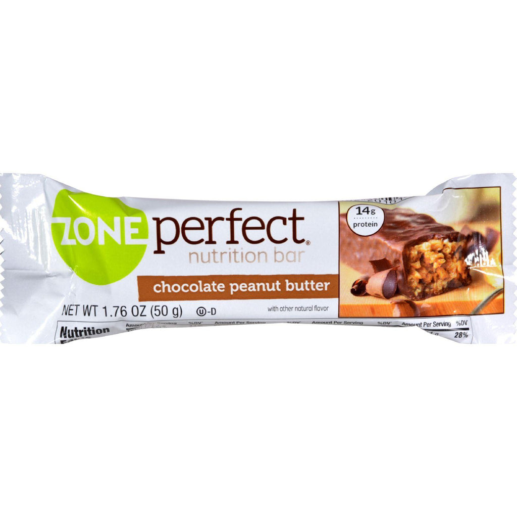 Zone Nutrition Bar - Chocolate Peanut Butter - Case Of 12 - 1.76 Oz