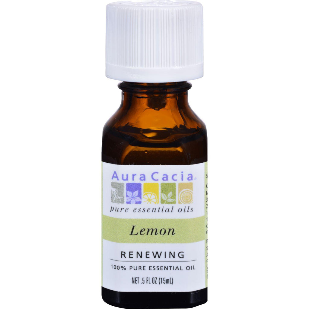 Aura Cacia Essential Oil - Lemon - 0.5 Fl Oz