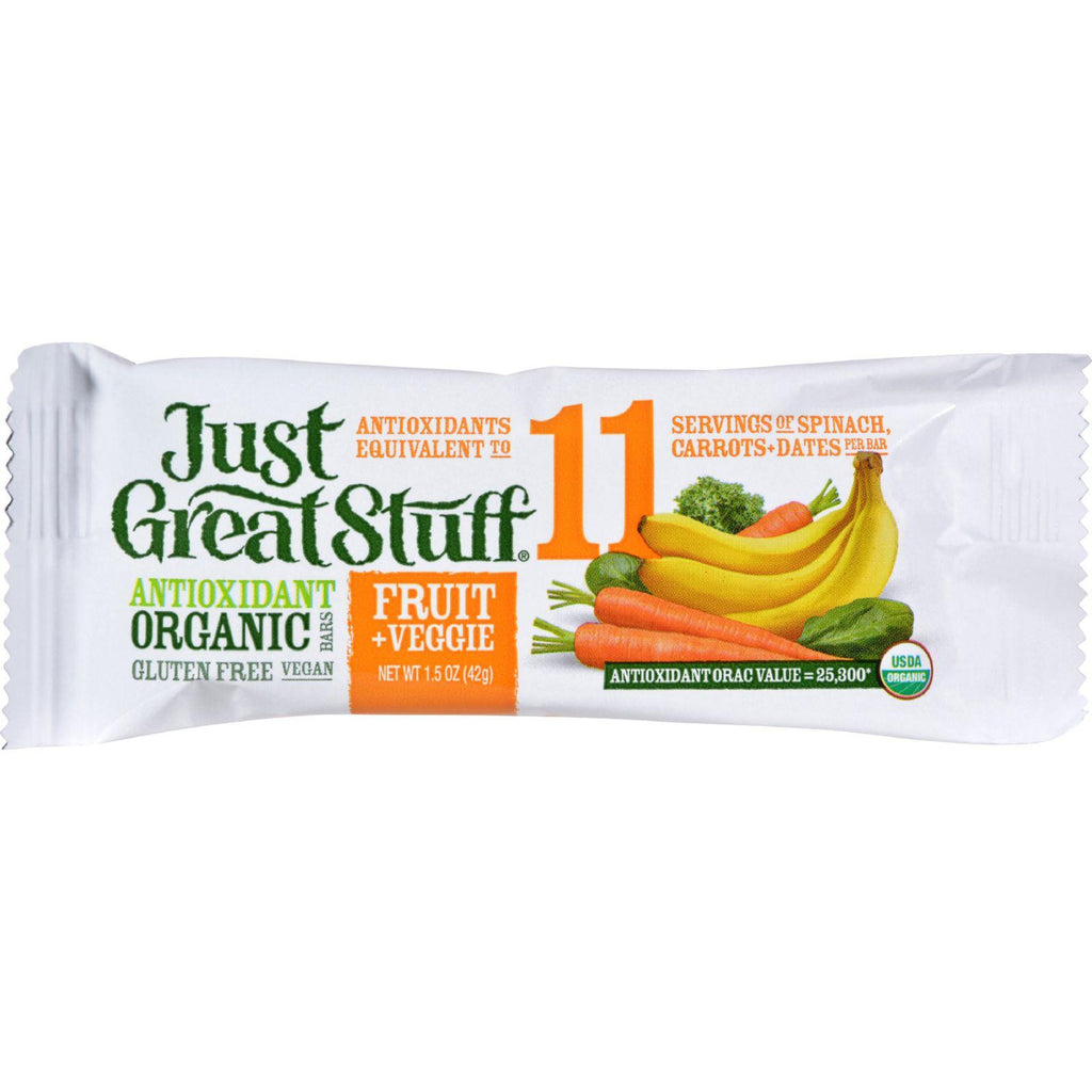 Betty Lou's Bar - Organic Fruit And Veggie - Case Of 12 - 1.5 Oz