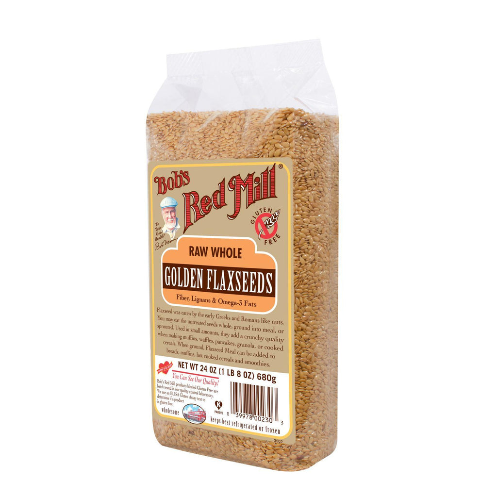 Bob's Red Mill Raw Whole Golden Flaxseed - 24 Oz - Case Of 4