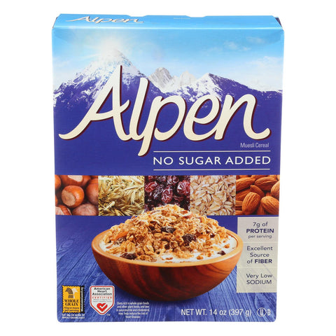 Alpen No Added Sugar Muesli Cereal - Case Of 12 - 14 Oz.