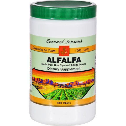 Bernard Jensen Alfalfa Leaf Tablets - 550 Mg - 1000 Tablets