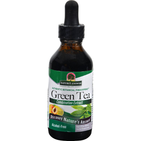 Nature's Answer Super Green Tea Alcohol Free Peach - 2 Fl Oz