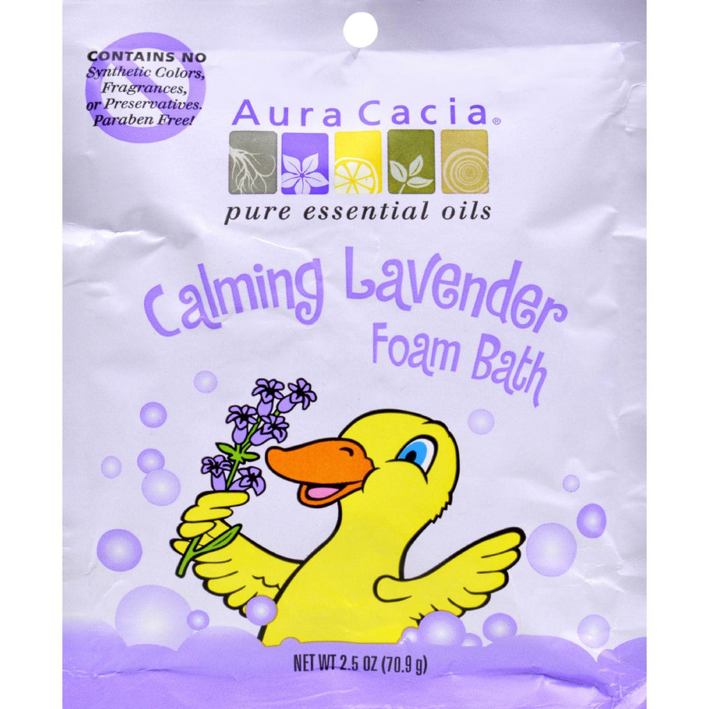 Aura Cacia Calming Foam Bath Lavender Essential Oil - Case Of 6 - 2.5 Oz