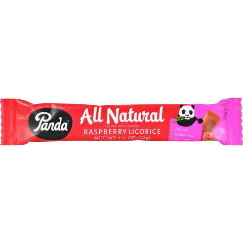 Panda Licorice Bars - Raspberry - Case Of 36 - 1.125 Oz