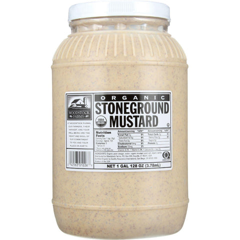 Woodstock Mustard - Organic - Stoneground - 128 Oz - Case Of 4