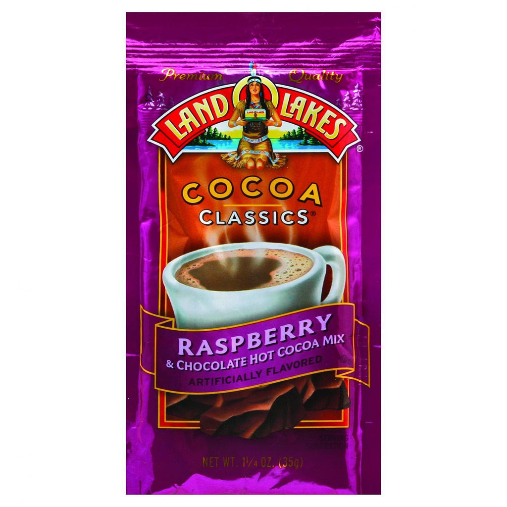 Land O Lakes Cocoa Classic Mix - Raspberry And Chocolate - 1.25 Oz - Case Of 12