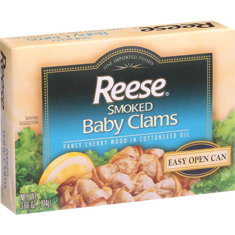 Reese Baby Clams - Smoked - 3.66 Oz - Case Of 10