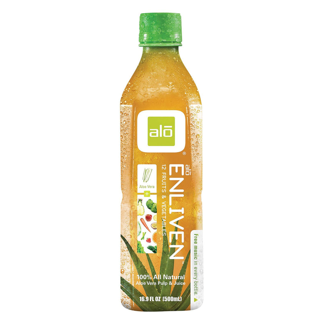 Alo Original Enliven Aloe Vera Juice Drink - 12 Fruits And Vegetables - Case Of 12 - 16.9 Fl Oz.