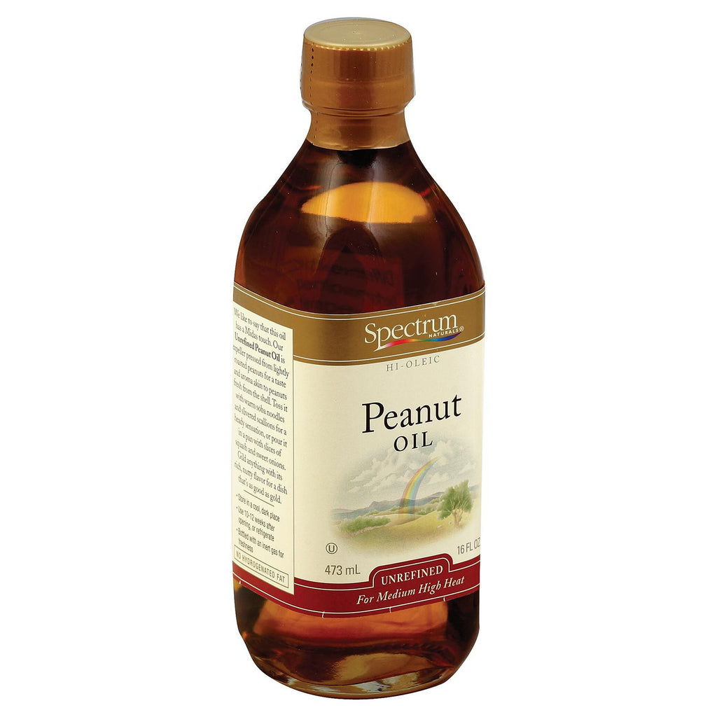 Spectrum Naturals Unrefined Peanut Oil - Case Of 1 - 16 Fl Oz.