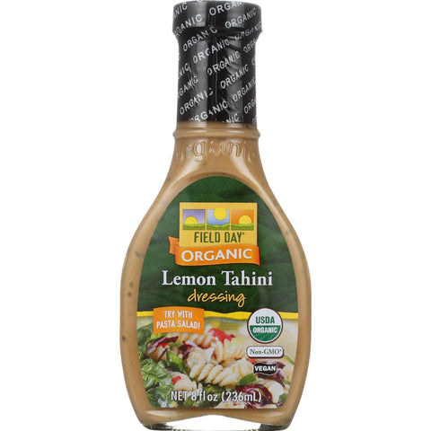 Field Day Dressing - Organic - Lemon Tahini - 8 Oz - Case Of 12