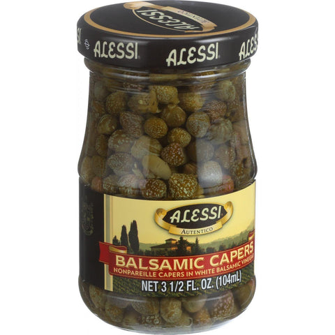 Alessi Capers In White Balsamic Vinegar - 3.5 Oz - Case Of 6