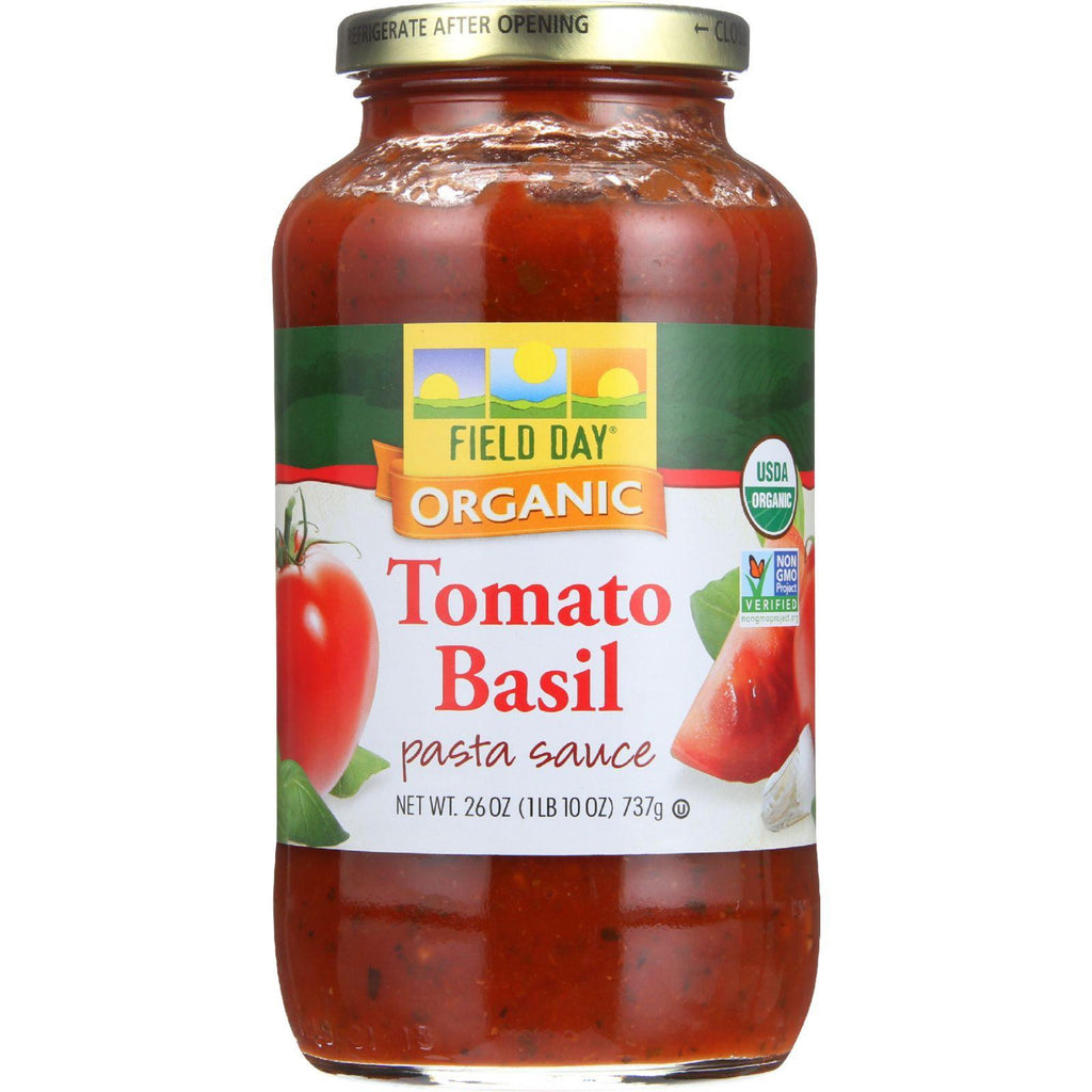 Field Day Pasta Sauce - Organic - Tomato Basil - 26 Oz - Case Of 12