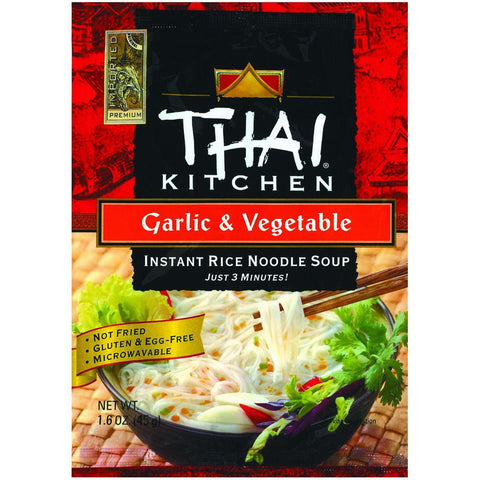 Thai Kitchen Instant Rice Noodle Soup - Garlic And Vegetable - Mild - 1.6 Oz - Case Of 6