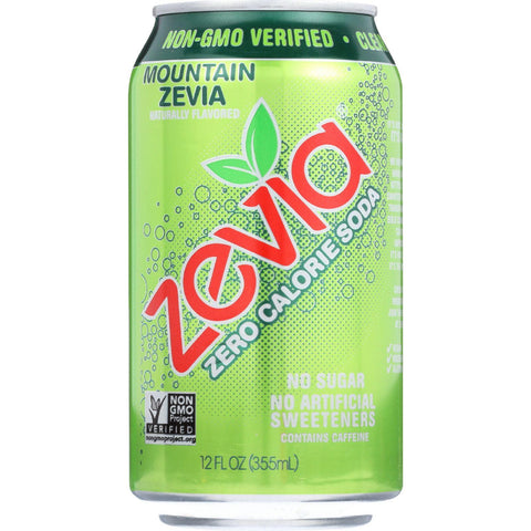 Zevia Soda - Zero Calorie - Mountain Zevia - Can - 6-12 Oz - Case Of 4