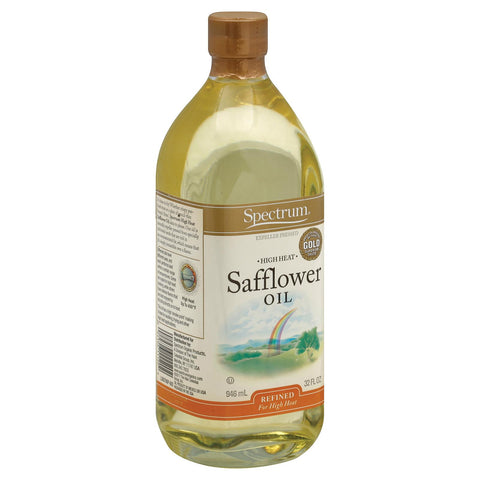 Spectrum Naturals High Heat Refined Safflower Oil - Case Of 12 - 32 Fl Oz.