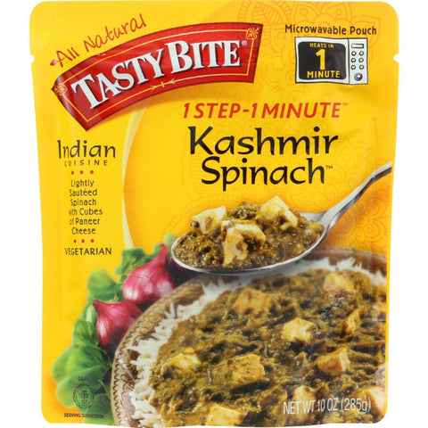 Tasty Bite Entrees - Indian Cuisine - Kashmir Spinach - 10 Oz - Case Of 6