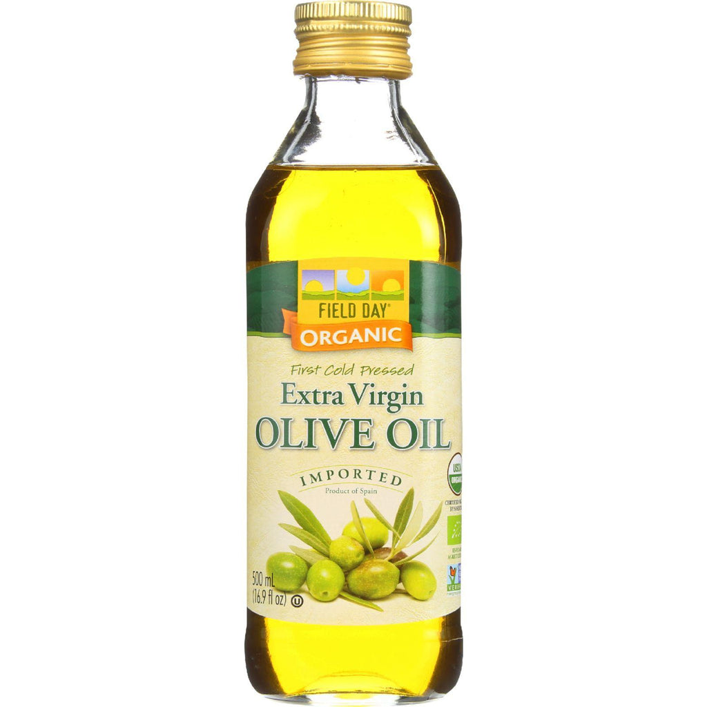 Field Day Olive Oil - Organic - Extra Virgin - Imported - Glass Bottle - 500 Ml - Case Of 12