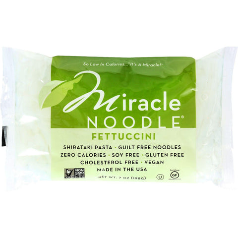 Miracle Noodle Pasta - Shirataki - Miracle Noodle - Fettuccini - 7 Oz - Case Of 6