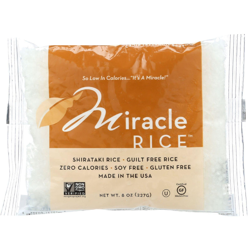 Miracle Noodle Rice - Shirataki - Miracle Rice - 8 Oz - Case Of 6