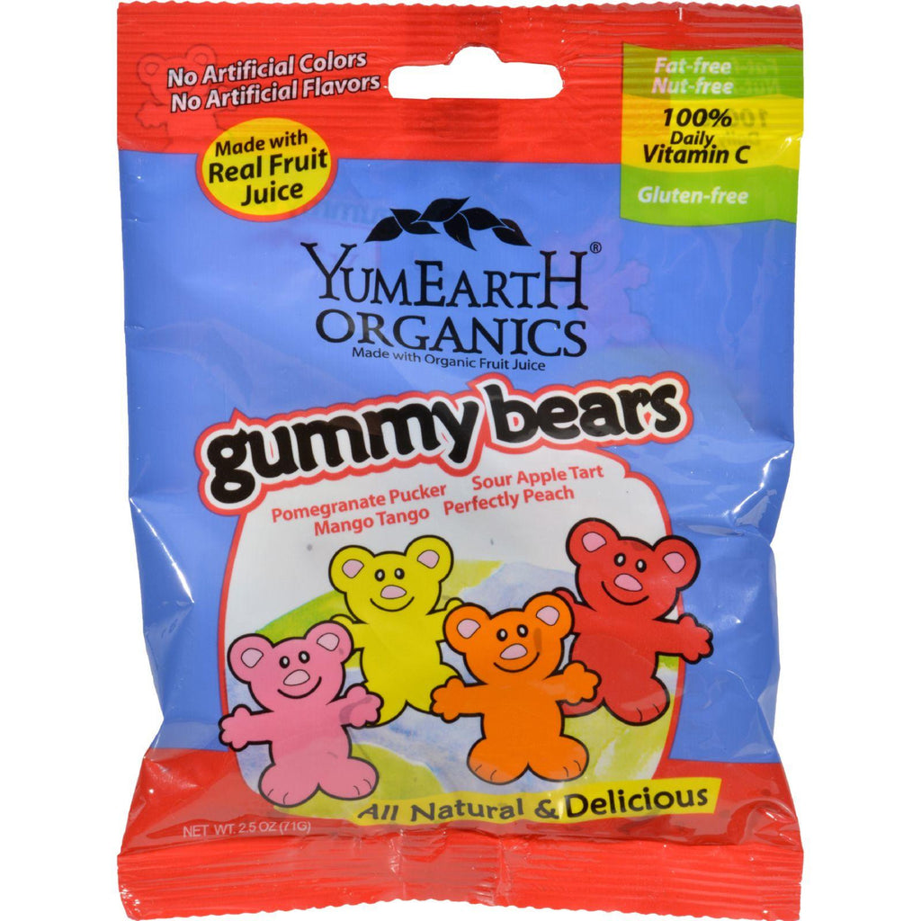 Yummy Earth Organic Gummy Bears - Case Of 12 - 2.5 Oz